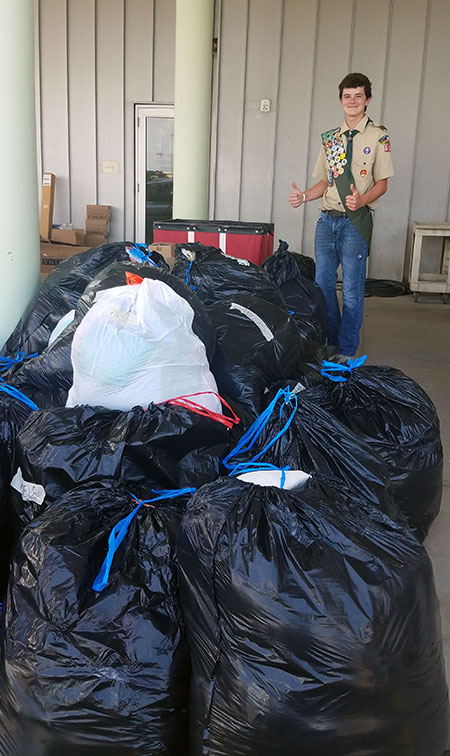 Josh Eagle Scout Project donation drive dropped off over 750 items August 2019