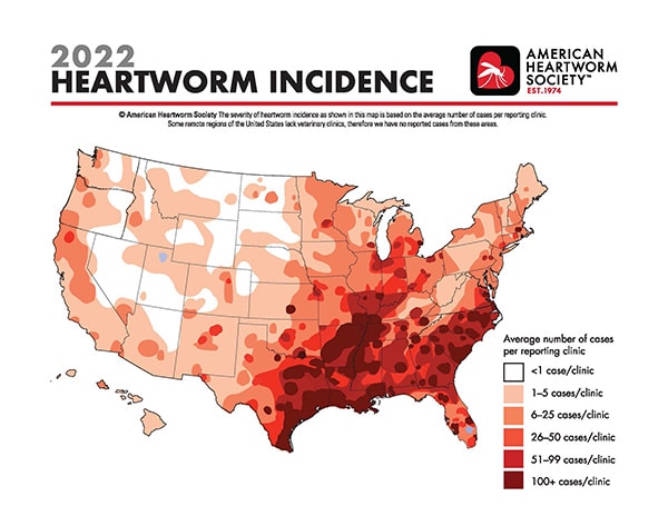 heartworm incident map