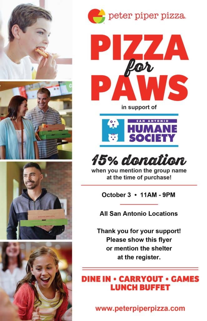 peter piper pizza for paws