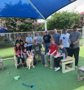 Thanks to Eagle Scout Laura, and our P.A.W.S. program, we got new benches for our play yards! They look great, thank you so much!