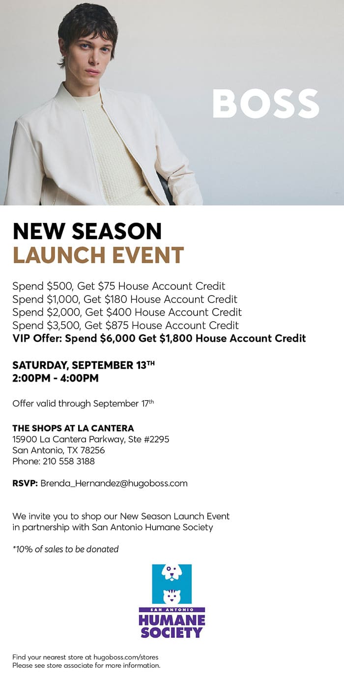 Hugo Boss Charity Shopping Event
