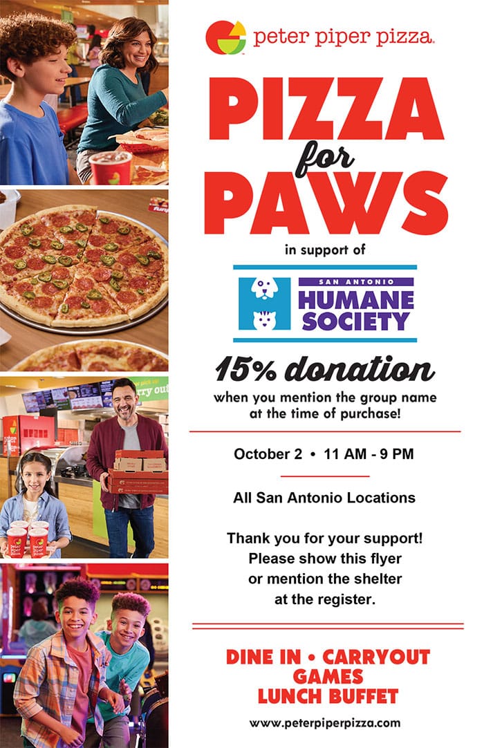 Peter Piper Pizza donation promotion