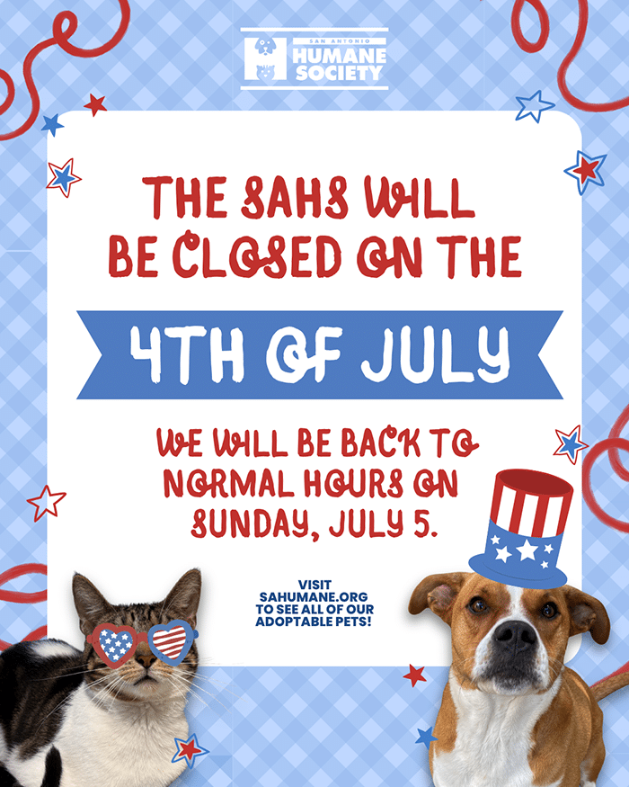 SAHS Closed on 4th of July